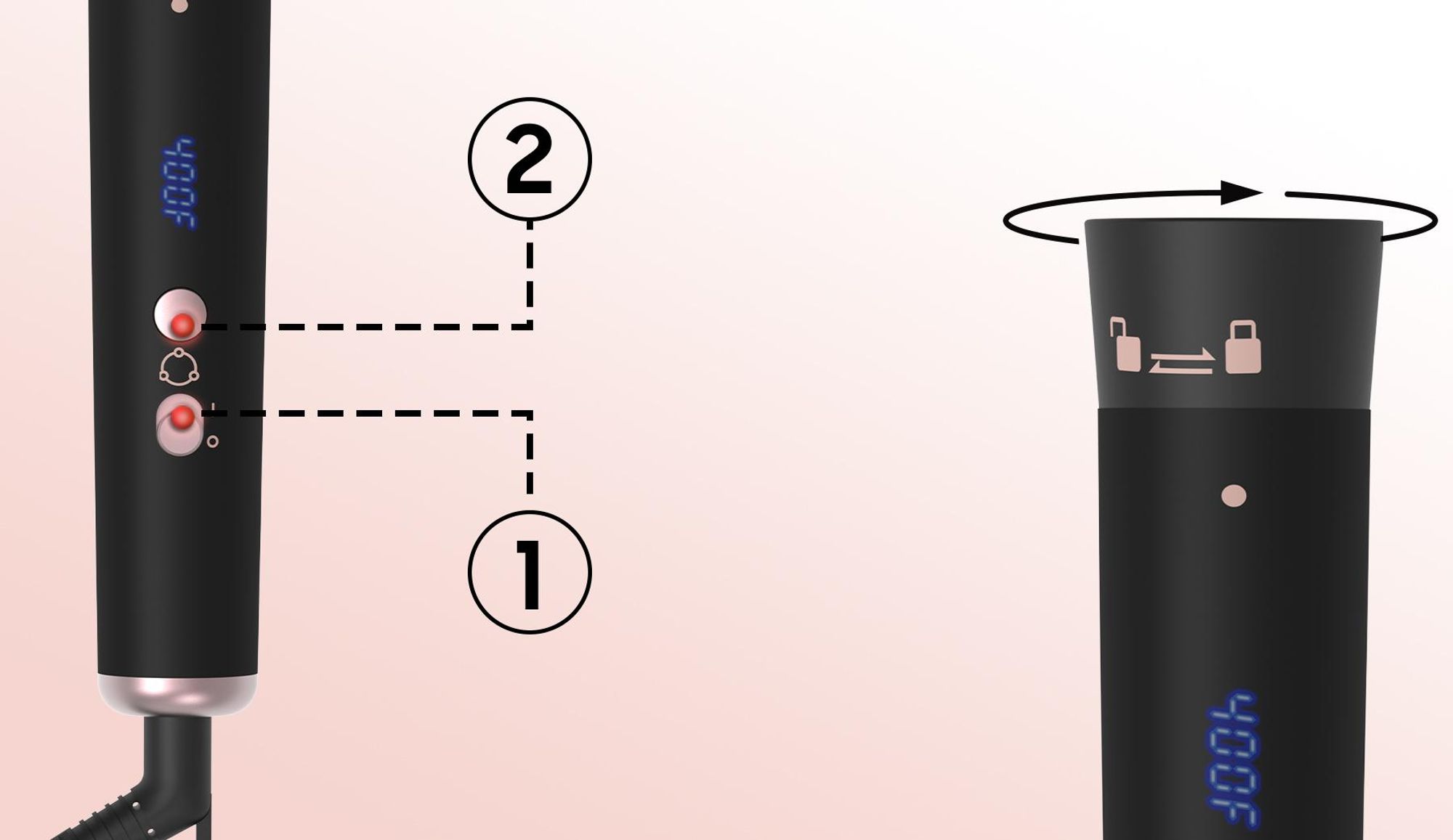 5-in-1 Lockenstab Set, Keramik Lockenstäbe mit 5 Wechselaufsätzen, 60S Schnellheizung, Einstellbare Temperatur, Multifunktionaler Hairstyler