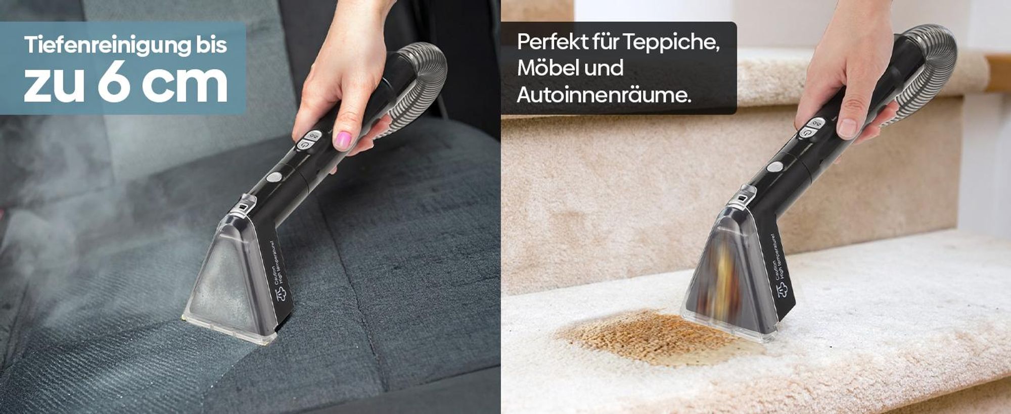Olvy Waschsauger PRO Dampfreiniger Polstermöbel – Carpet Cleaner inkl. Zubehör & Teppichreiniger, Nasssauger für Sofa, Matratze, Auto & Teppiche