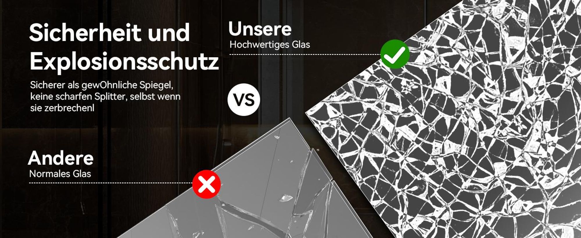 Puluomis Badspiegel 70x50 beschlagfrei mit 3 Farbe Beleuchtung, dimmbare Helligkeit, Badezimmerspiegel mit Digitaluhr, Temperatur schwarz
