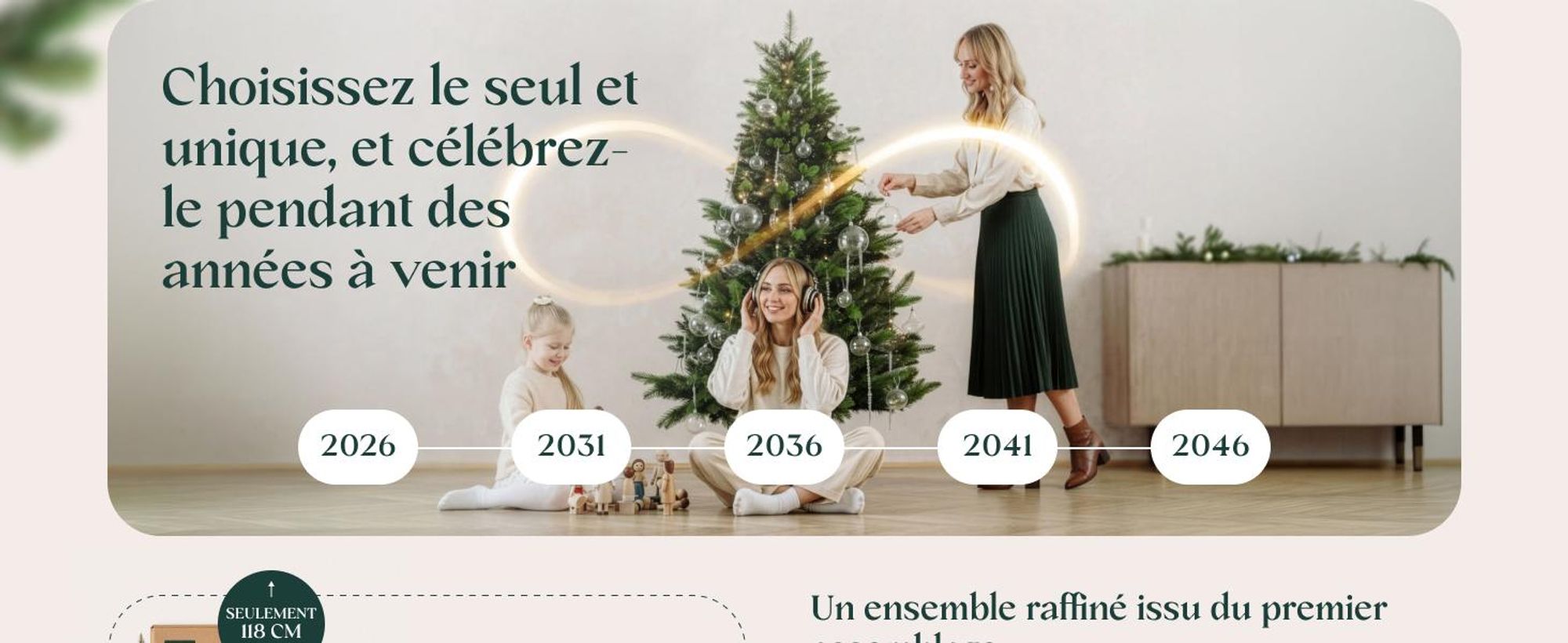 FAIRYTREES Sapin de Noël Artificiel, Nordmann Premium 180 cm, Éléments naturels moulés par Injection, Fabriqué en UE, Arbre de Noël avec Support en Bois de frêne Fait à la Main