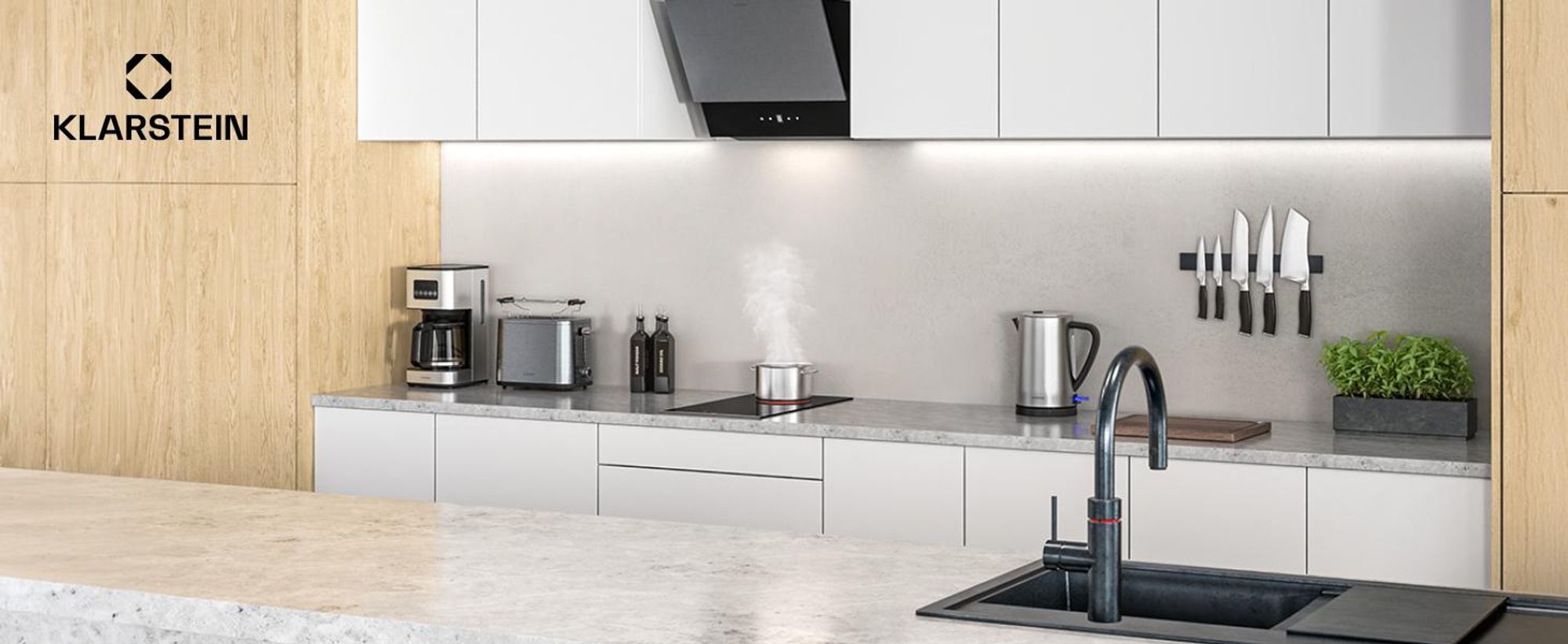 Klarstein Verosteel Glaskeramikkochfeld - 30 cm, 2-Zonen Elektro Kochfeld mit Touch-Steuerung, 3000 W, Timer & Kindersicherung, Glaskeramikkochfeld 2 Platten, Restwärmeanzeige
