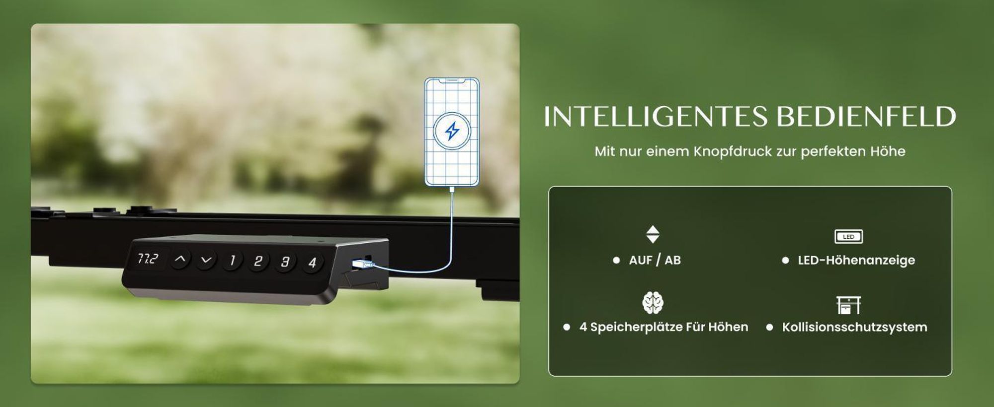 FLEXISPOT E200 Höhenverstellbarer Schreibtisch 160x80cm 200KG TRAGKRAFT, 25MM EINTEILIGE TISCHPLATTE, 2 Motoren, USB-Anschluss, Ahorn