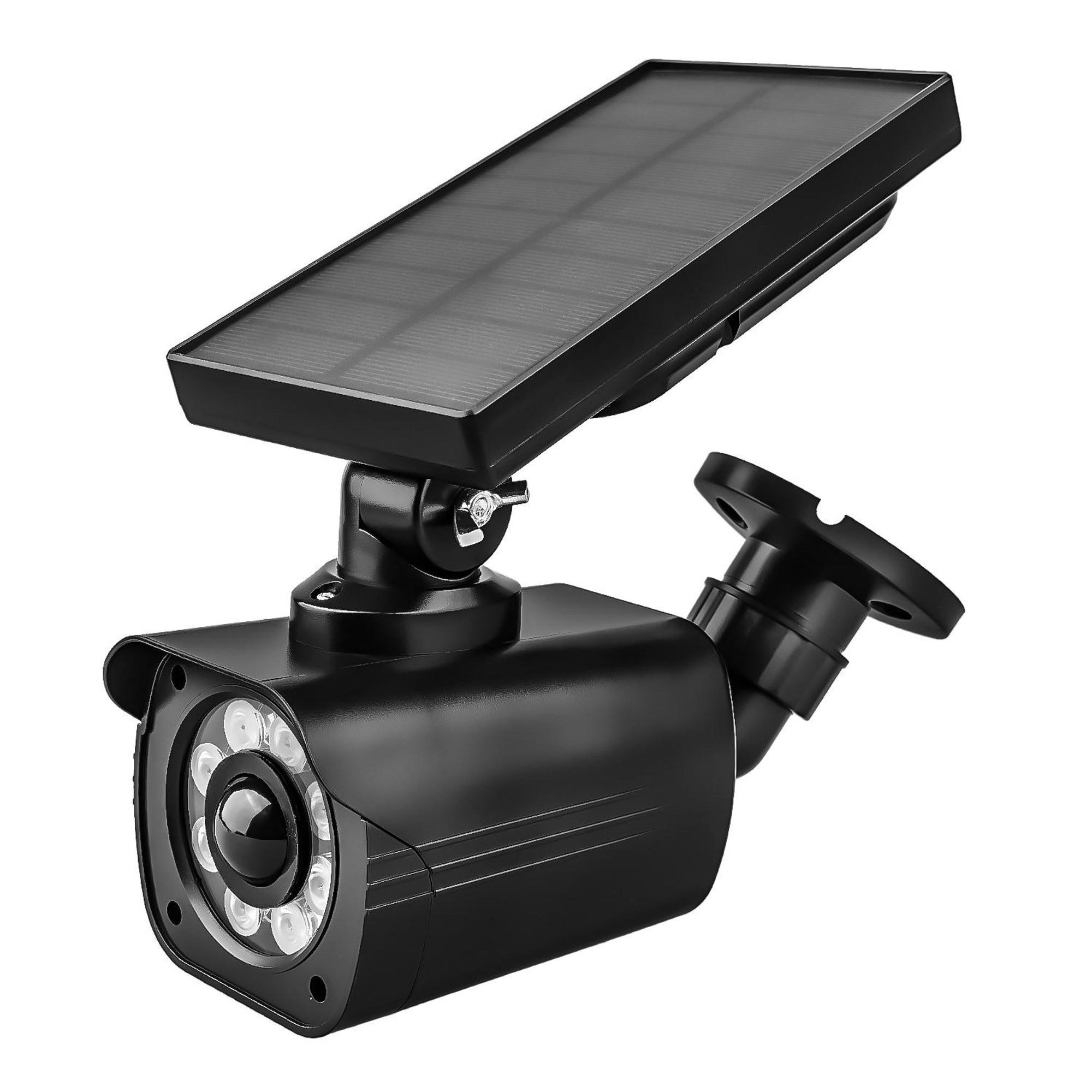 Solarbetriebene Attrappe einer Überwachungskamera blinkende LED Bewegungsmelder LED-Beleuchtung er Aufkleber SOL1800S/B