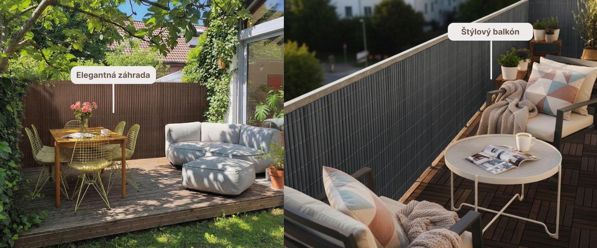 Zástena Balkón, Terasu, Záhradu, PVC, Mazovia 100x300 cm Sivá, Odolná Voči Vetru, Poveternostným Vplyvom a UV Žiareniu, Bez Vŕtania Zástenová Rohož,