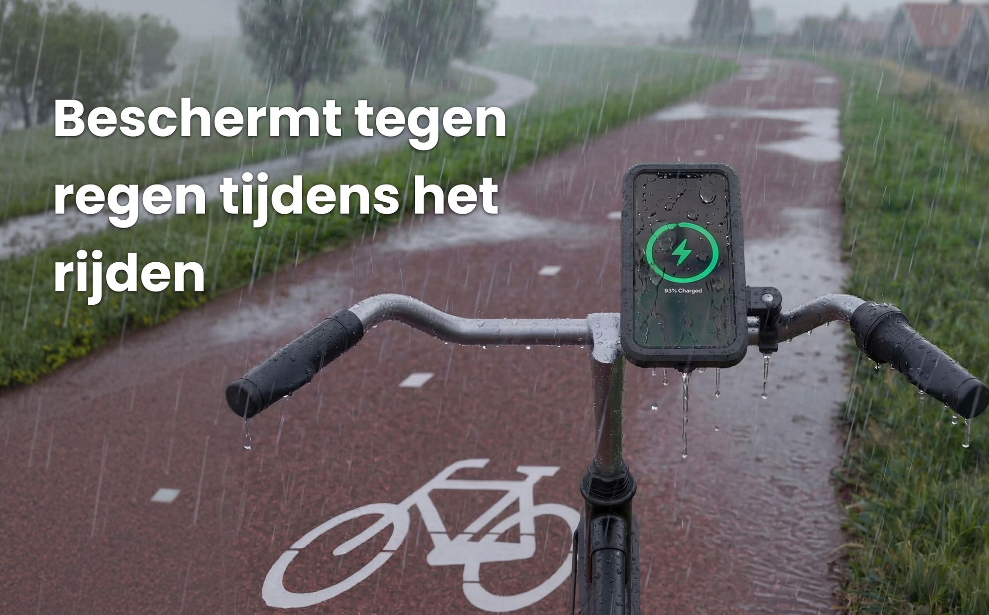 R2B Telefoonhouder Fiets met Powerbank 5000 mAh - Waterdicht