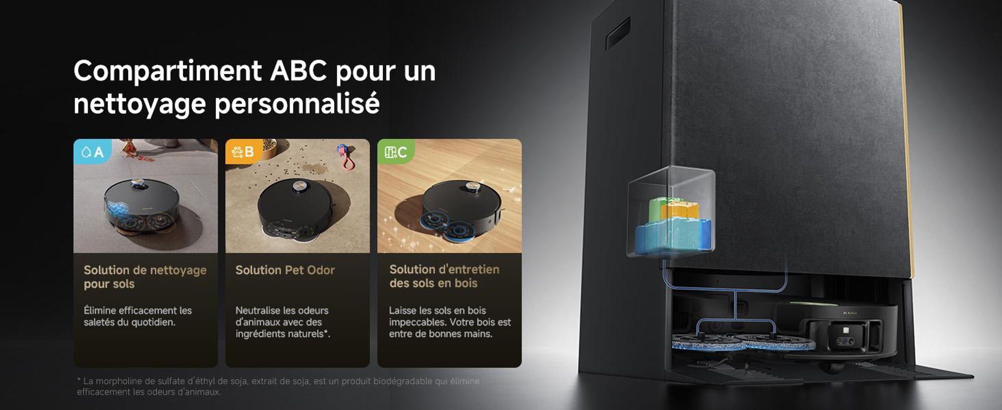 Dreame Matrix10 Ultra, modèle combiné, noir, rond, sac à poussière, 0,31 l, rechargeable