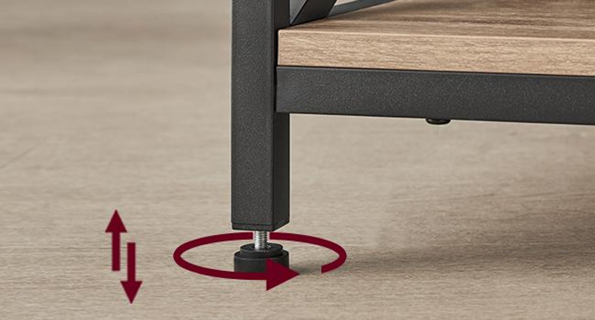 VASAGLE Couchtisch, höhenverstellbar, offener und versteckter Stauraum, 60 x 100 x (48-62) cm