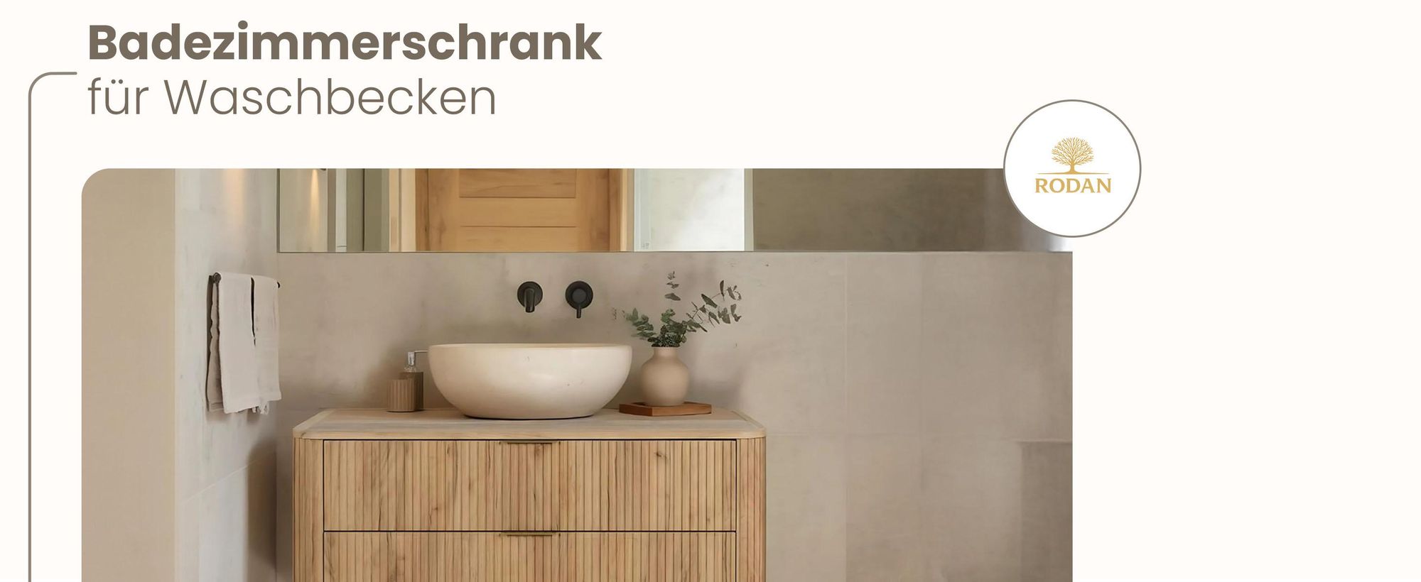 Badezimmerschränke 120cm Braun Matt - Holz