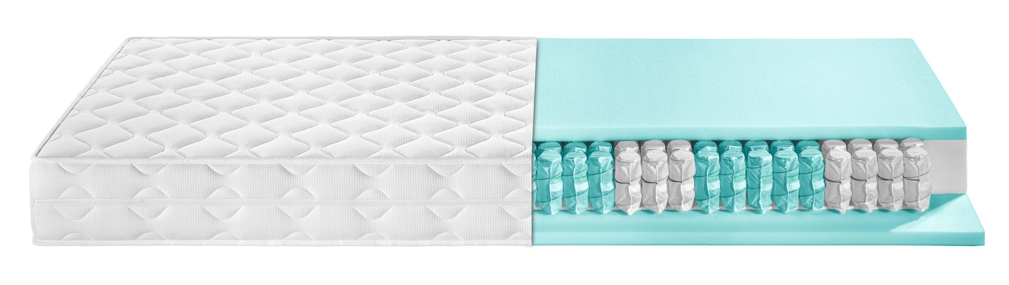 Matelas ergonomique 7 zones avec ressorts ensachés | 90 x 190 cm | 17cm | H2 & H3 | Dreamstar Ergo Flex Duo | Matelas réversible