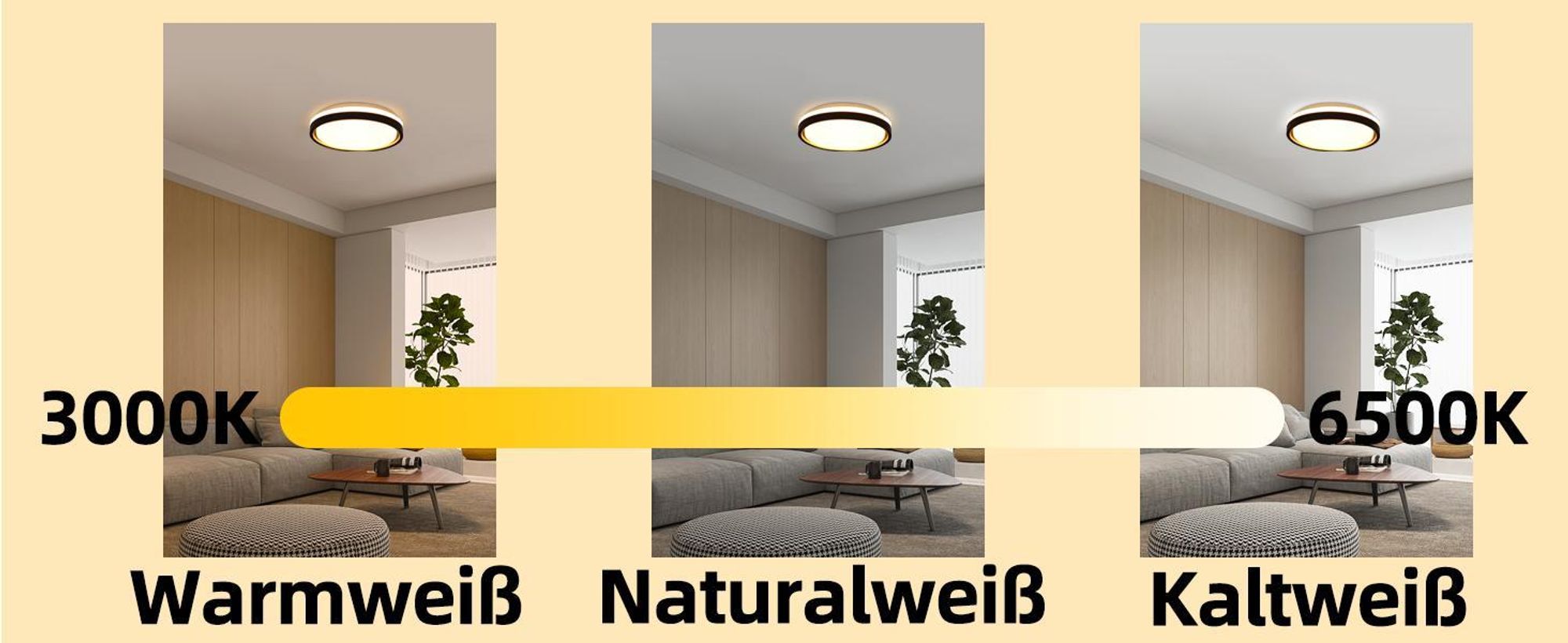 ZMH LED Deckenleuchte Wohnzimmer Schwarz  Dimmbar mit Fernbedienung  32W  Eckig 30cm  Memoryfunktion  Deckenbeleuchtung für Küche Schlafzimmer Flur Esszimmer