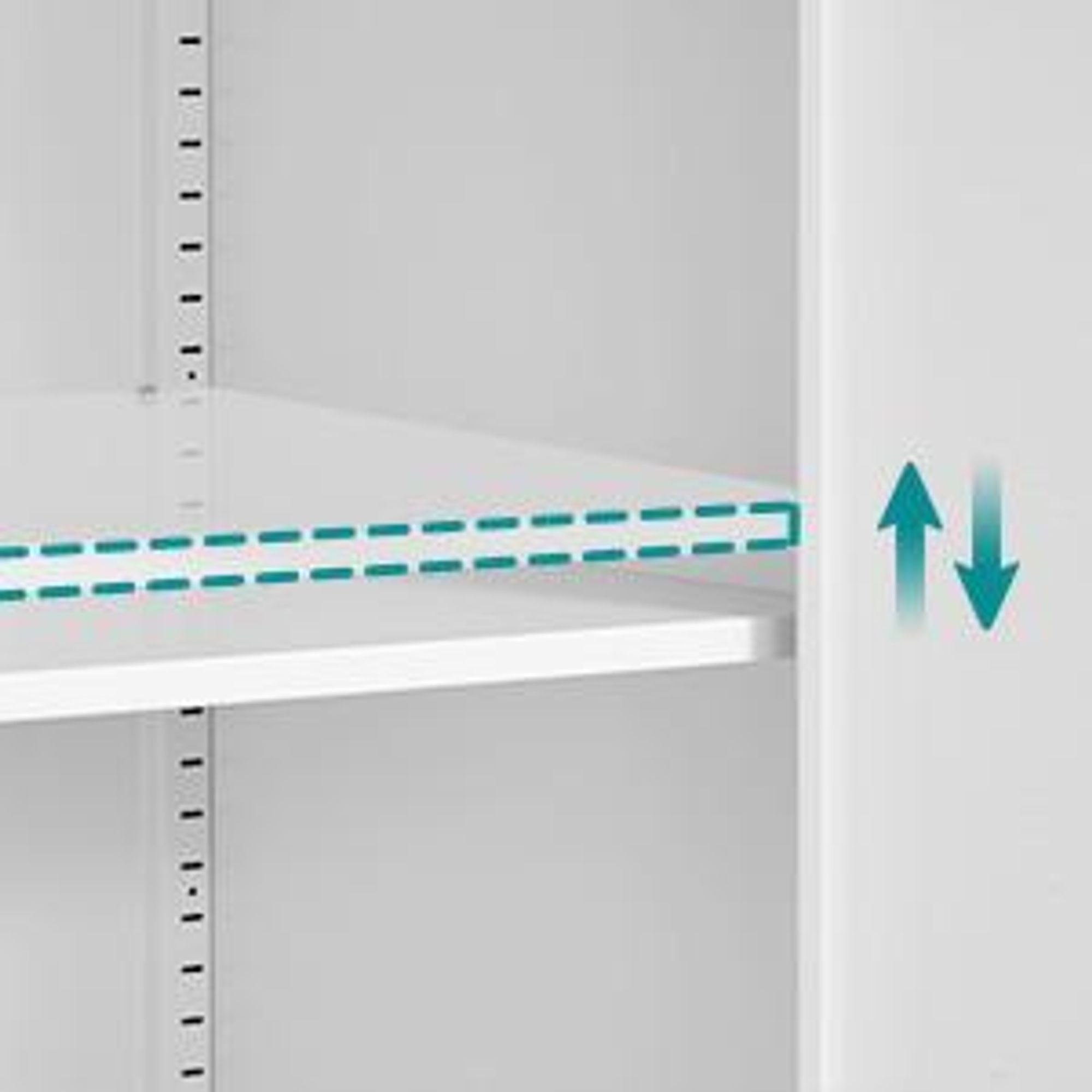 SONGMICS Aktenschrank Mehrzweckschrank Stahl-Aufbewahrungsschrank 5 Ebenen