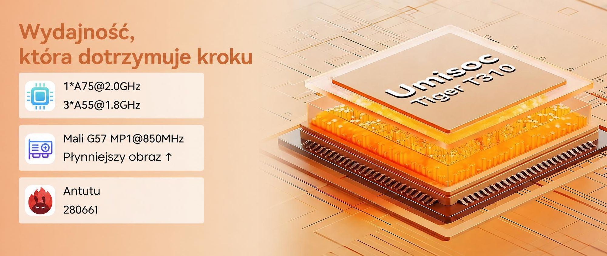 Telefon komórkowy Blackview WAVE 7C 2026 bez umowy, 6,56", Android 16, 16 GB + 64 GB / karta TF do 2 TB, Face ID, bateria 5000 mAh, aparat 32 MP, dwie karty SIM, Wi-Fi 5, IP54