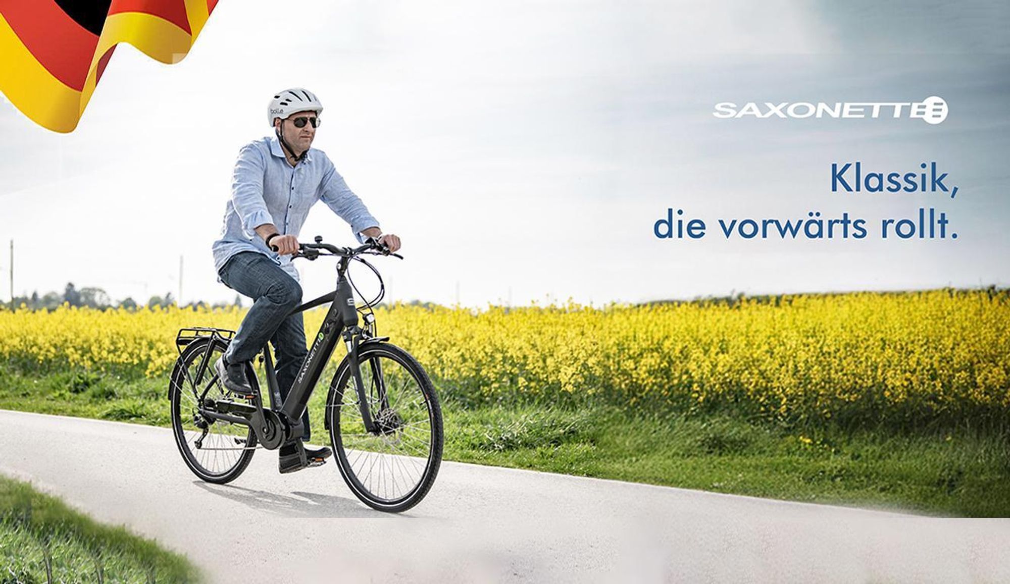 SAXONETTE E-Bike Deluxe Wave, 10 Gang, Mittelmotor, 418 Wh integrierter Akku, tiefeinsteiger, Elektrofahrrad, Trekkingrad (Ramenhöhe 50 , Grau)