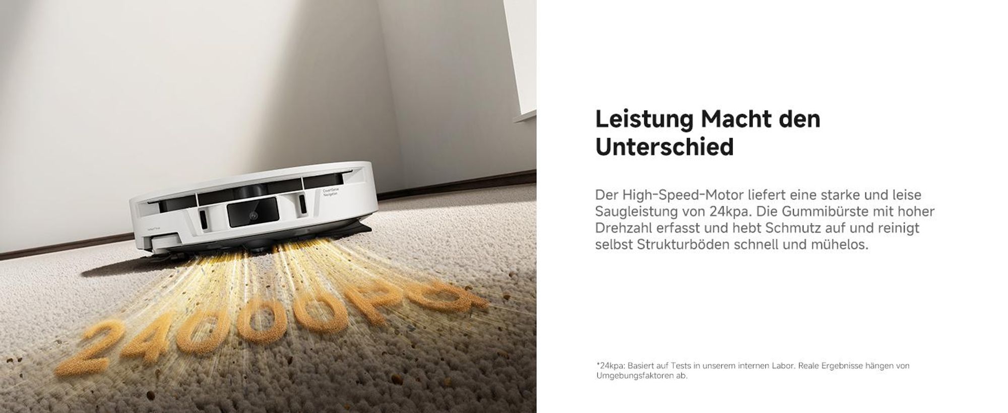 MOVA S70 Roller Lite Saugroboter mit Wischfunktion, 240000Pa, 17N HydroForce-Rollmopp, 75°C Moppwäsche, 90mm