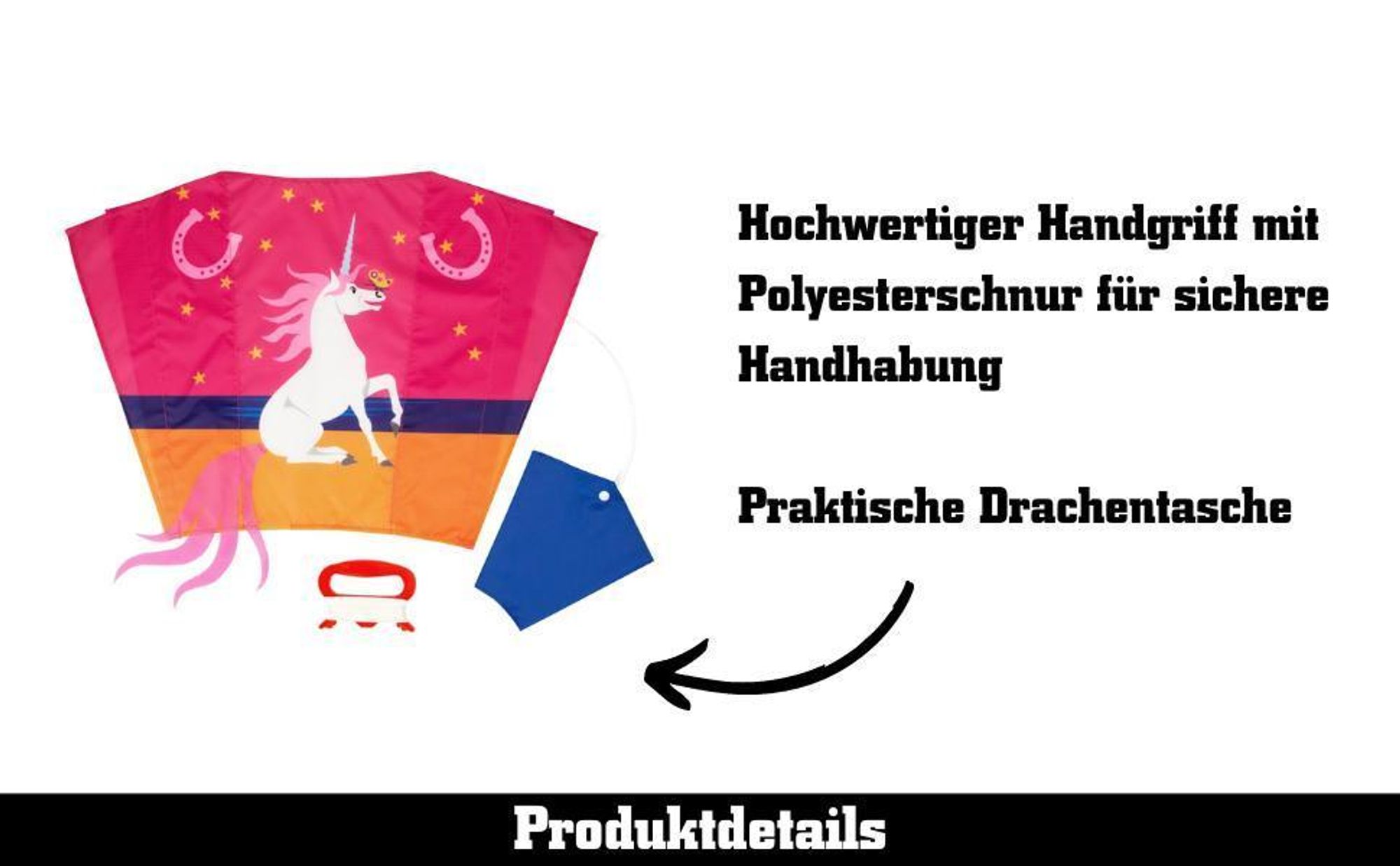 Wolkenstürmer Kinderdrachen Sled Alpaka (pink-türkis), Einleinerdrachen ohne Gestänge - flugfertig inkl. Schnur