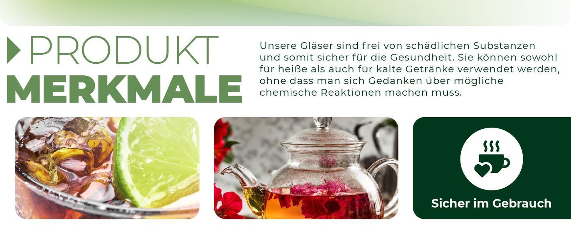 KADAX Teegläser mit Griff "Brescia", Saftgläser, spülmaschinenfest, 230ml, 6er Set