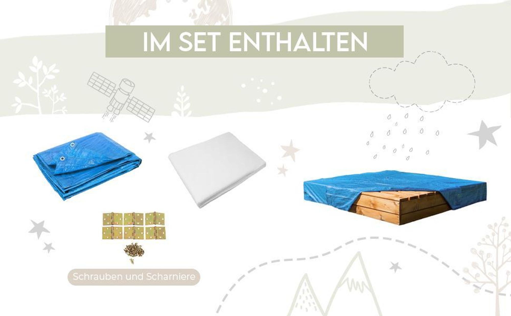 MAMOI Sandkasten mit Deckel 120x120 Sandbox Imprägniert Sandkiste mit Sitzbänken Holz Spielzeug Abdeckung Sitzbänken 150x150   ptxrtlumacz na jezyk CZ
