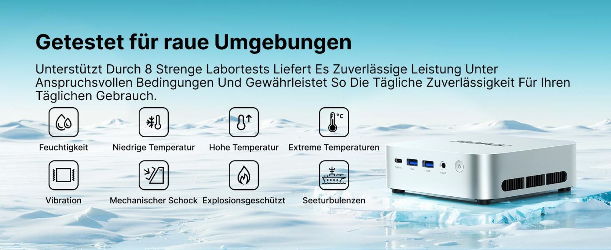 ACEMAGIC K1 Mini PC,AMD Ryzen R2544(Übertrifft 3500U),8GB DDR4 256GB SSD,Mini Computer mit Windows 11 Pro,RJ45,WiFi 5