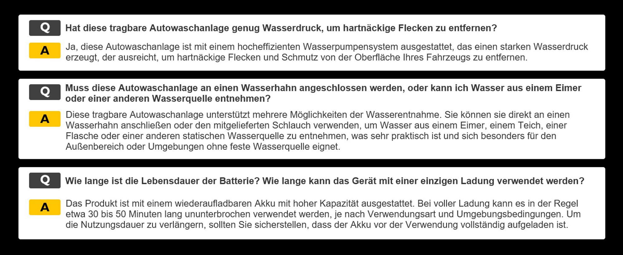 Akku Hochdruckreiniger mit 2 akkus, 400W Tragbarer Hochdruckreiniger mit Verlängerungsstange, Rotierende & 6-in-1 Düse, zur Autos, Gärten