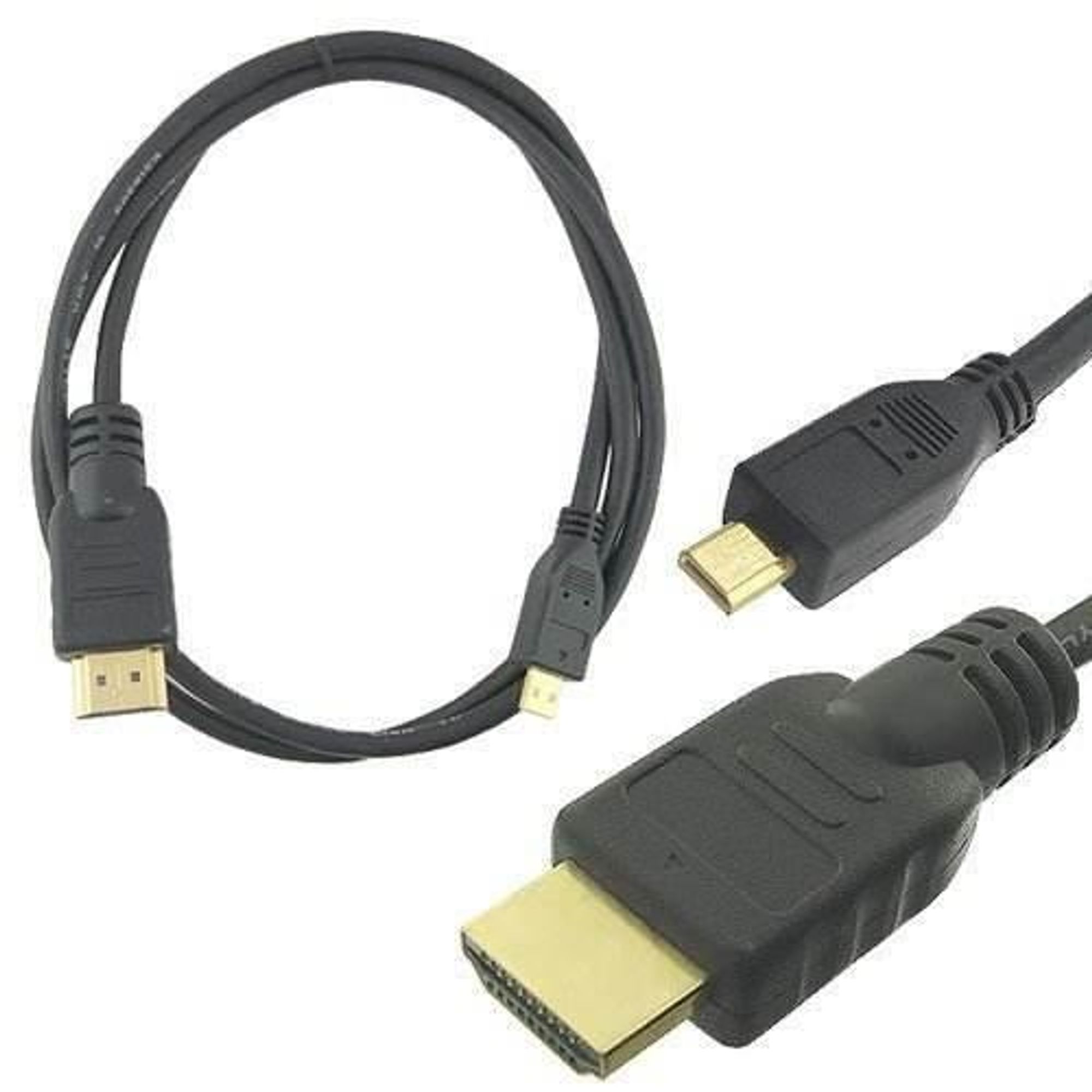 HDMI auf Micro HDMI Kabel 1m für Raspberry Pi 4K Actioncam Tablet Kamera schwarz