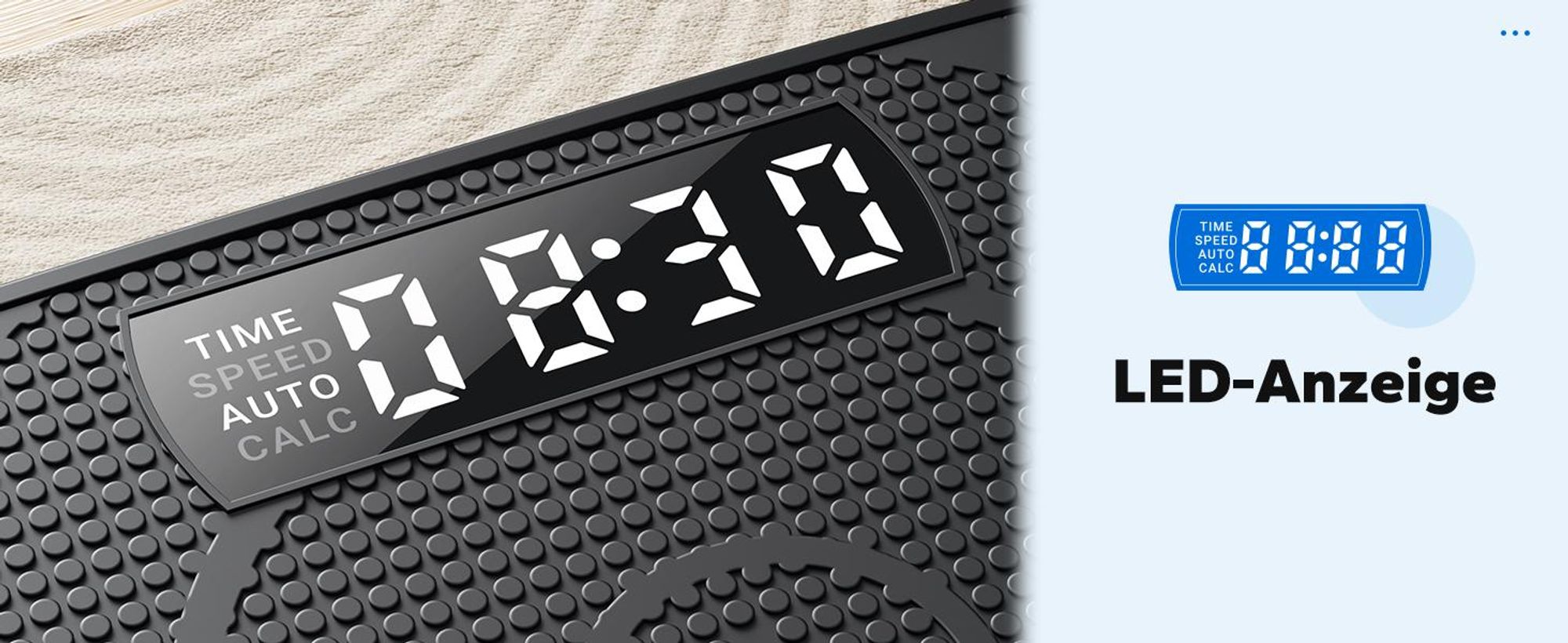 Vibrationsplatte – Mini-Vibrationsplattform mit LED-Display, mit Fernbedienung, für Ganzkörpertraining zu Hause, bis 136 kg
