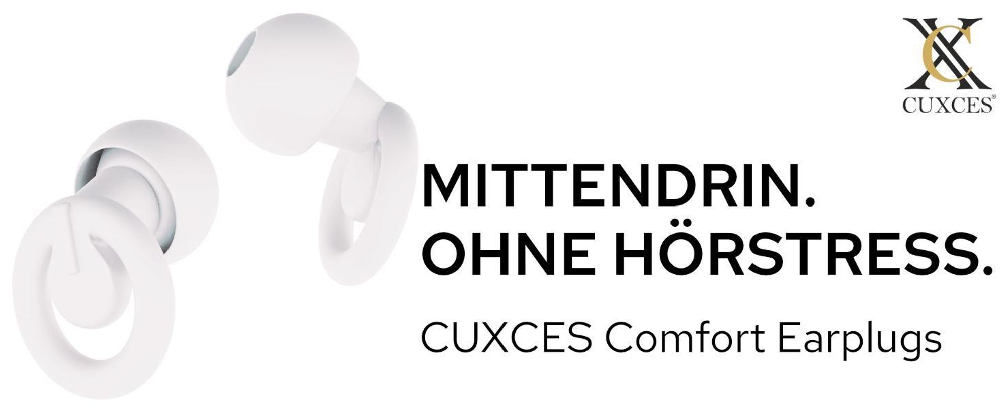 Cuxces Comfort Earplugs in Weiß