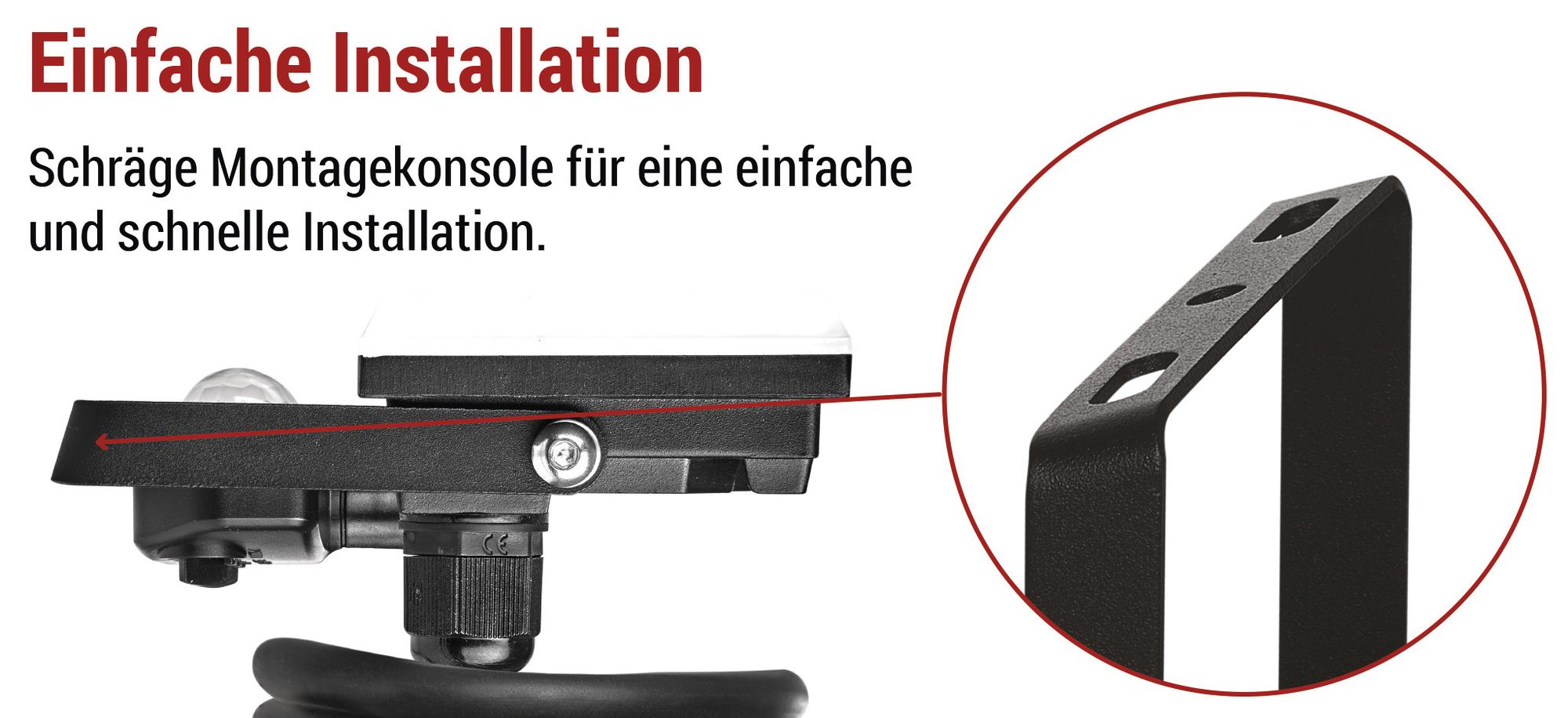 EMOS - LED-Strahler Tambo mit Bewegungsmelder - dünnes Aluminium Flutlicht - wasserdicht - neutralweiß - 1000 lm - 10 W - für Außen - schwarz, ZS2912