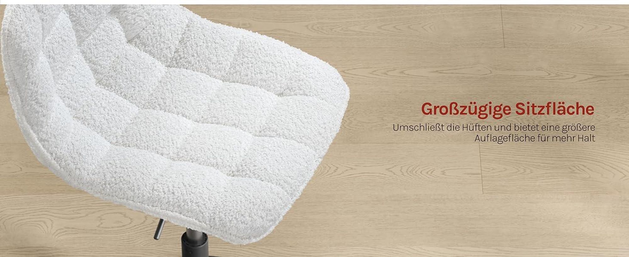 WOLTU Schminkhocker Barhocker mit Rückenlehne, aus bequemer Chenille, Metall, Weiß