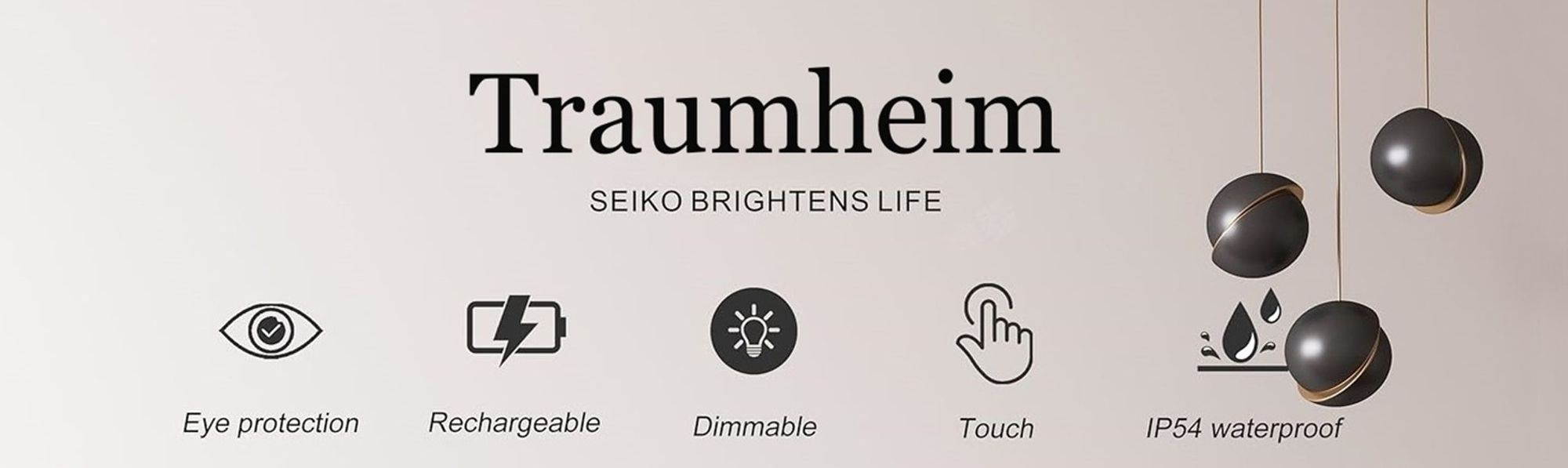 Kabellose Dimmbare LED Akku Tischleuchte Touch Tischlampe Lampe Wohnzimmer Nachttischlampen Dreifarbiges Licht braun