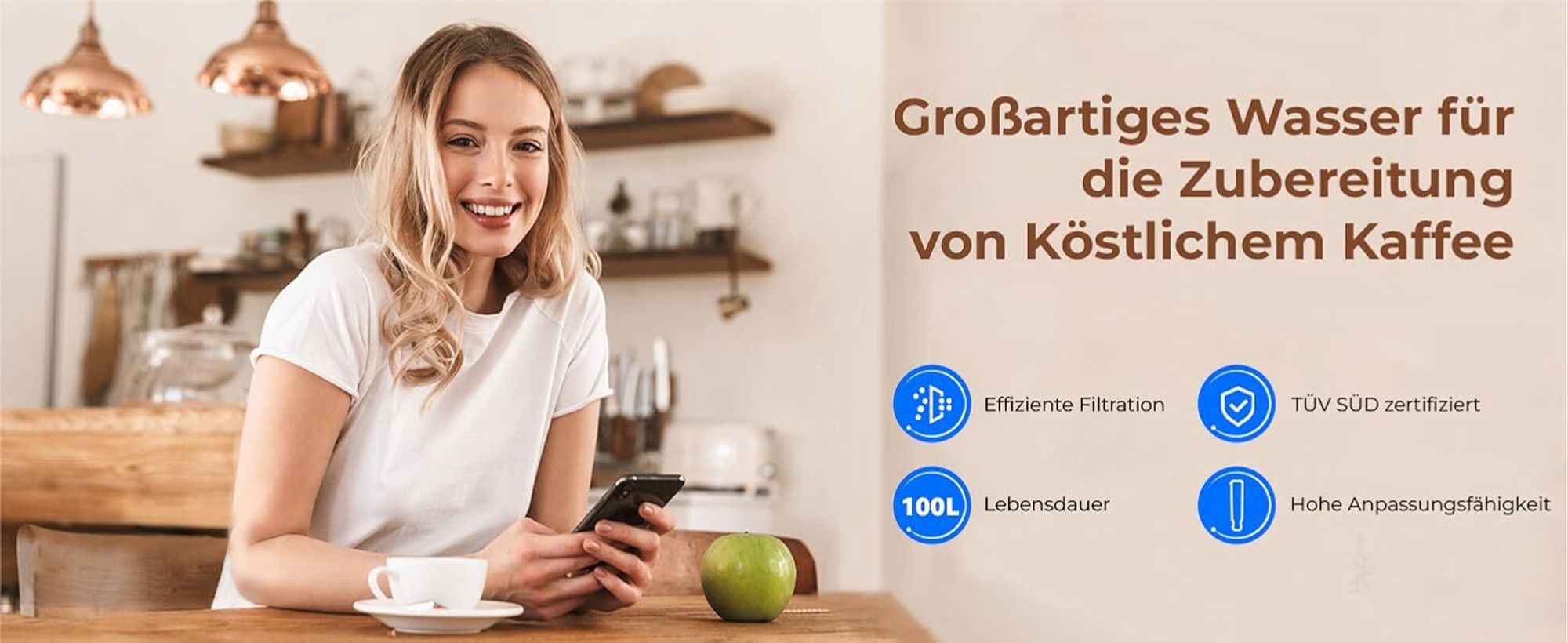 Waterdrop Kaffeewasserfilter Ersatz für Wasserfilter Melitta® Filterpatrone, Nivona® Wasserfilterpatrone, Krups® F088, SÜD  (5)