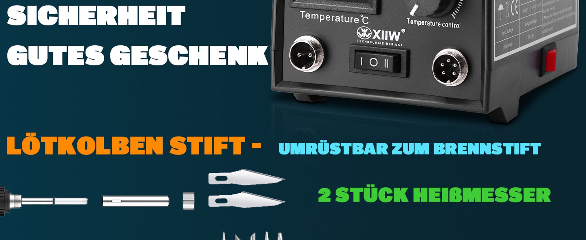 165tlg Brandmalstation 100W Brandmalerei und Lötkolben setHolzbrenner Brennkolben Brandmalgeräte Lötstation Lötset Soldering Iron Einstellbar 0-750°C