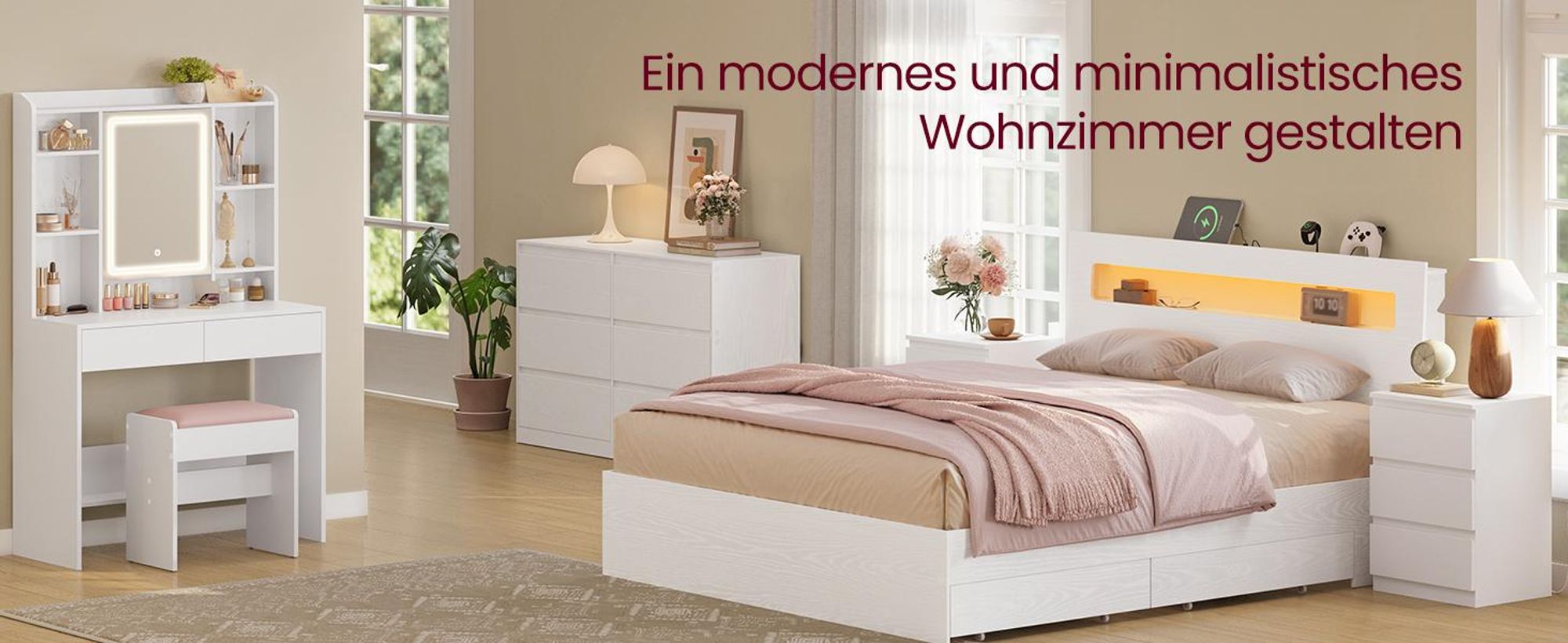 VASAGLE Kailyn Kollektion - Kommode mit 6 Schubladen, Aufbewahrungsschrank