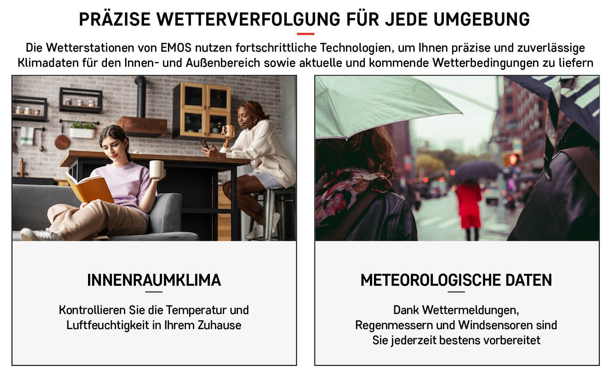 Emos E0352, Weiß, Innen-Hygrometer, Innen-Thermometer, Außen-Hygrometer, Außen-Thermometer, Hygrometer, Thermometer, Thermometer, 20 - 95%, 1 - 99%