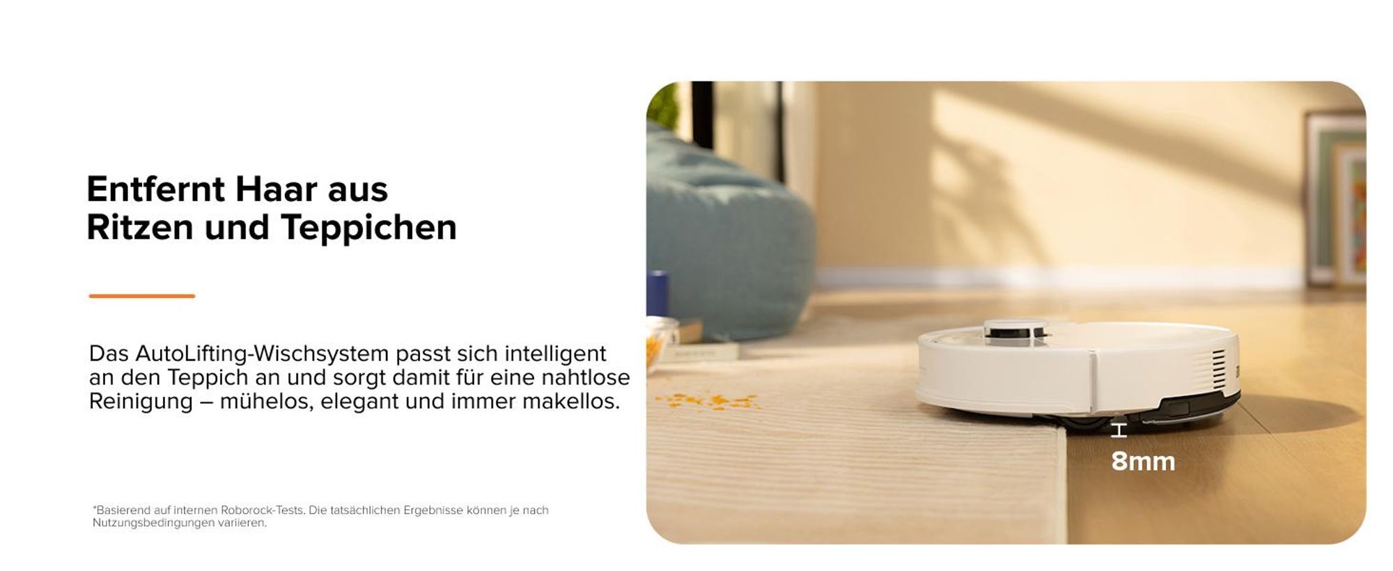 Roborock Q10 PF Staubsauger Roboter 10000 Pa (Upgrade von Q8 max /S8), Dual Anti-Tangle-System, JawScrapers Bürste, Auto-Lifting-Mopp, Weiß