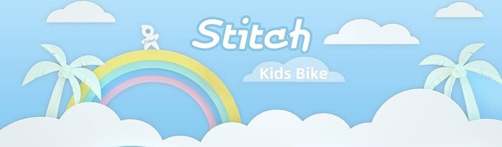 HILAND Stitch 16 Zoll Kinderfahrrad für Mädchen 5 6 7 8 9 Jahre alt mit Vorderkorb, Stützrädern, Schutzblech, Klingel, Beige