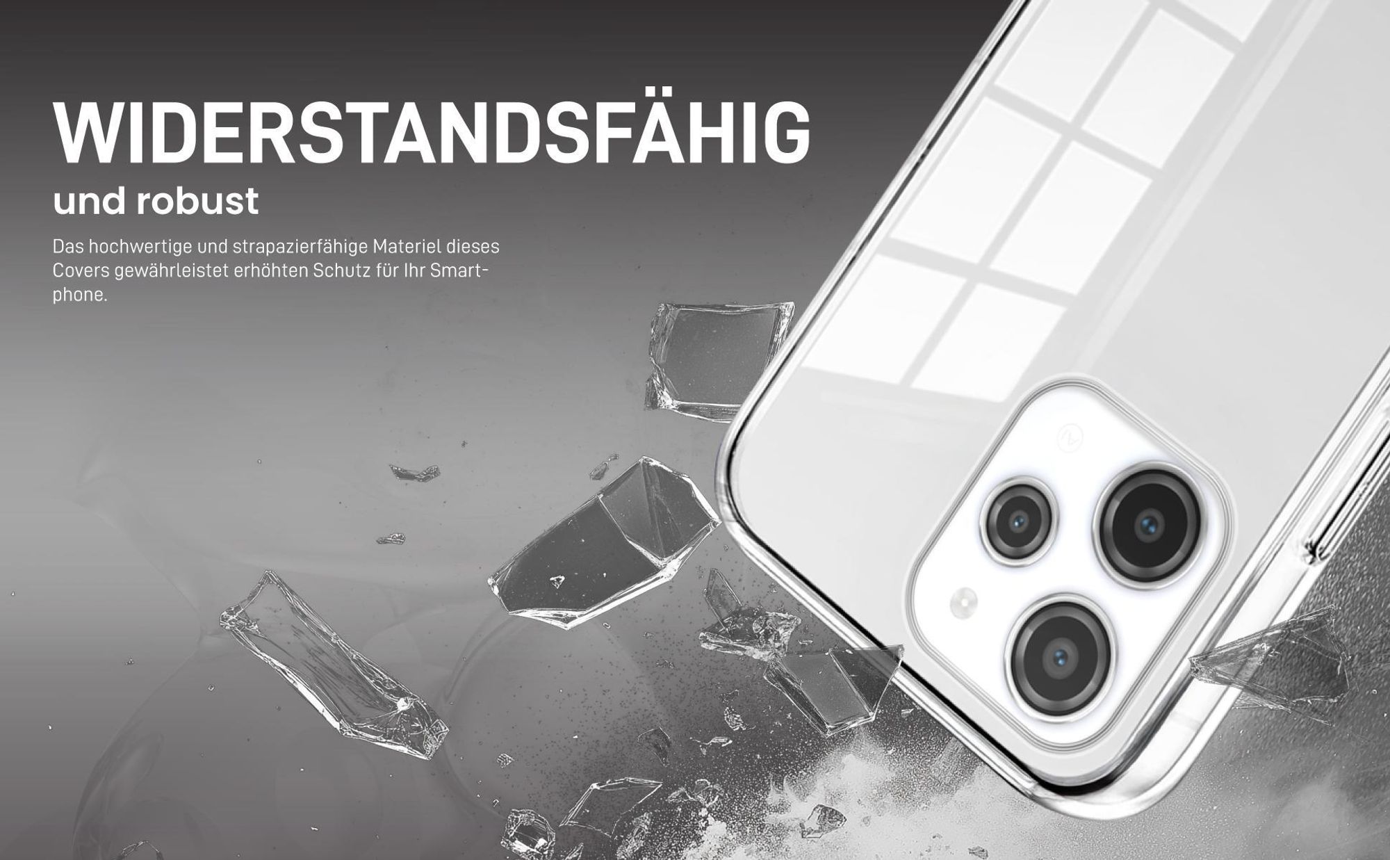 Transparentes Front Back Cover für Xiaomi Redmi 12 mit Aufprallschutz