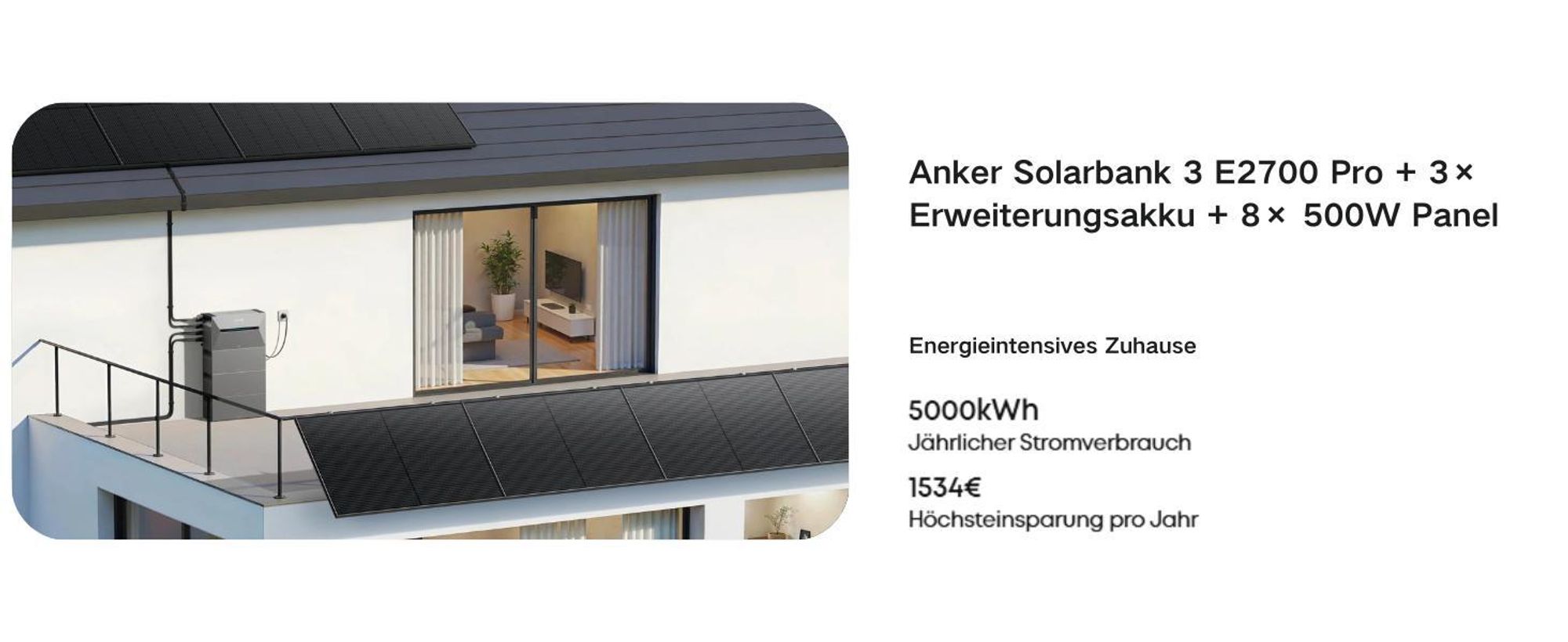 Powerness® Balkonkraftwerk Speicher Anker SOLIX Solarbank 3 E2700 Pro 2688Wh Speicher für Balkonkraftwerk (0% MwSt)