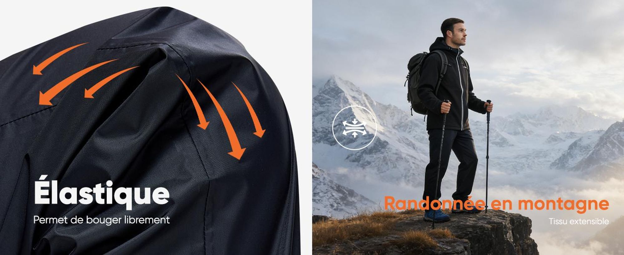 BUBW Herren Regenhose wasserdicht winddicht atmungsaktiv Leicht & faltbar für Outdoor, Wandern, Radfahren, Angeln Mit Reflexstreifen & verstellbarem