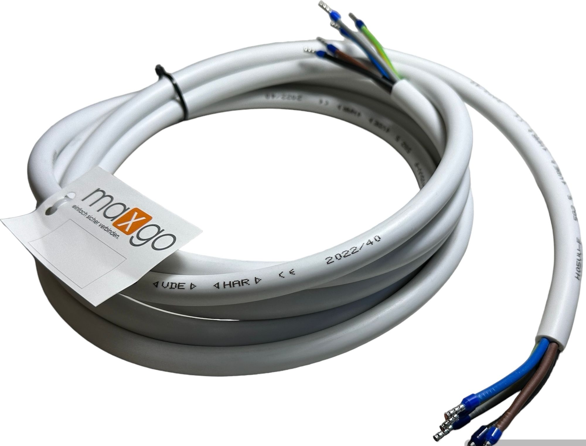 SET Herdanschlusskabel H05VV-F 5G2,5 inkl Herdanschlussdose AP/UP 1,5-12m, Leitungslänge:1,5m