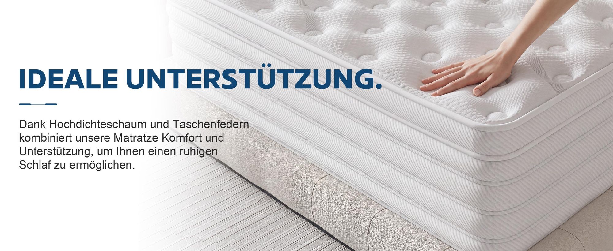 DEWINNER Materac 140x190x32 cm, materac hybrydowy z sprężynami kieszeniowymi, średnia twardość H3/H4, izolacja ruchów, certyfikat Oeko-Tex