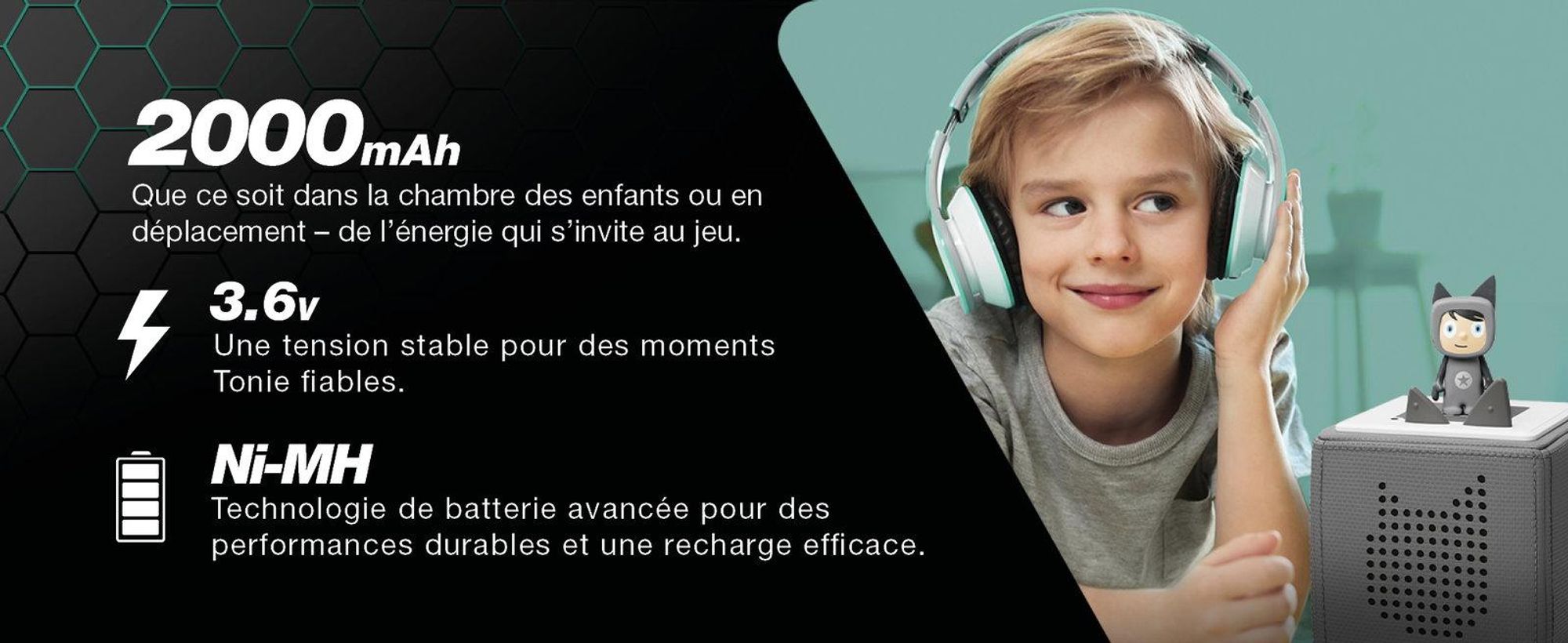 CELLONIC 1x Batterie pour Enceinte Compatible avec Tonies Tonie Box, 50AA5S - (2000mAh, 3.6V)