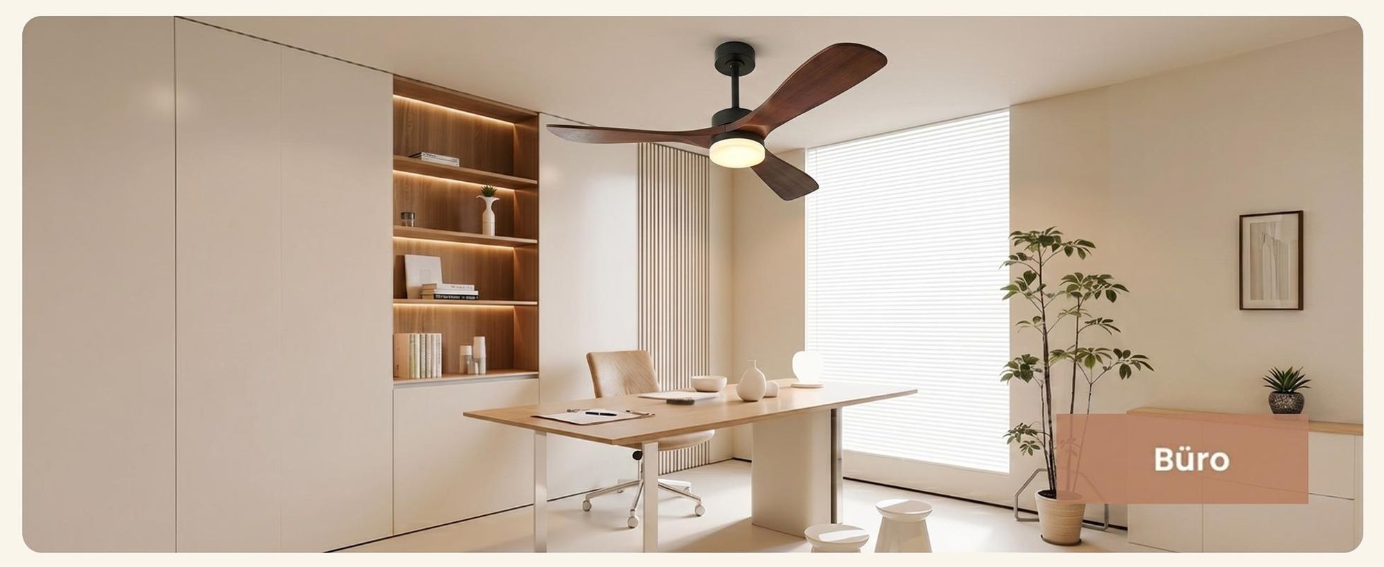 132cm Deckenventilator mit Beleuchtung, 3 Holz Flügeln, Reversible DC Motor, 3 Farbtemperatur Dimmbar, 6 Stufen, APP-Steuerung & Fernbedienung