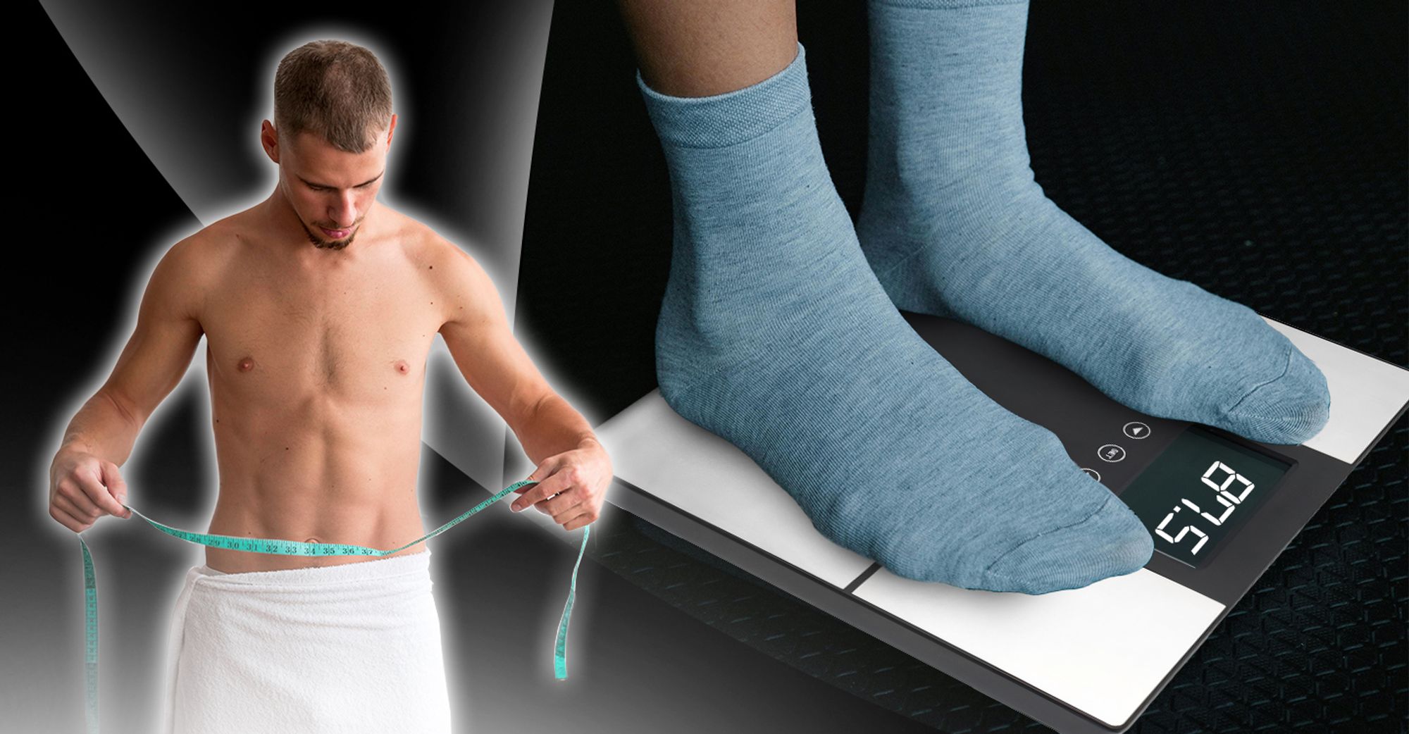 Personenwaage Digital mit BMI-Messung und automatischer Kalibrierung 225kg, Smart Diagnosewaage, Körperwaage für Körperanalysewaage Waage LCD Retoo