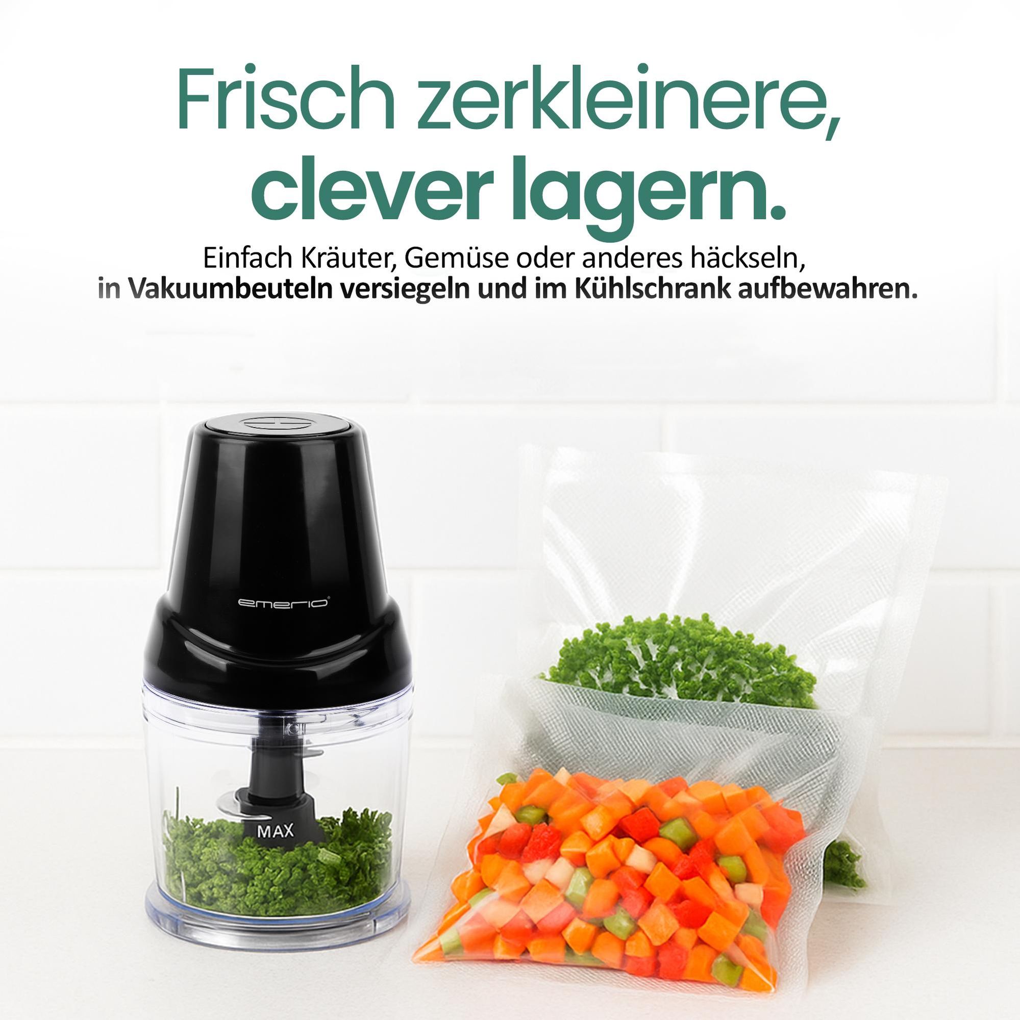 Emerio Zerkleinerer – Elektrischer Food Chopper – 500 ml –
