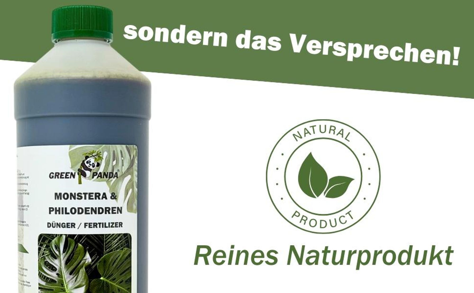 GreenPanda Monstera Dünger & Philodendron Dünger - 1L Blatt-Boost Dünger für Monstera - Flüssigdünger für Zimmer - & Balkonpflanzen
