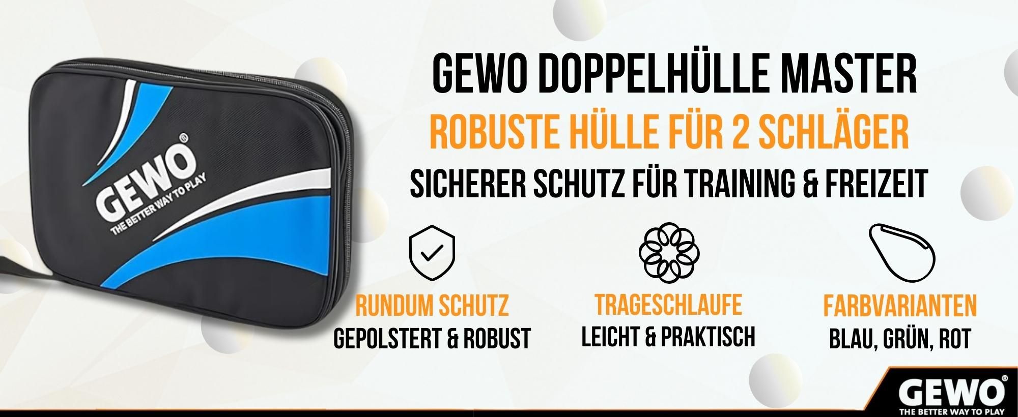 Tischtennis Hülle, Tischtennishülle 2 Schläger