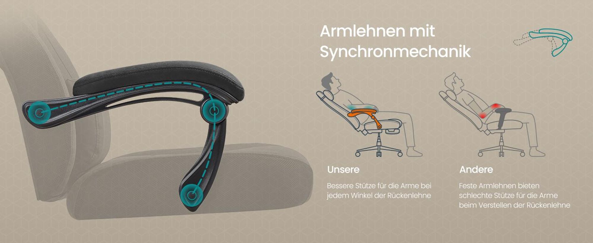 SONGMICS Ergonomischer Bürostuhl mit Fußstütze, Gaming-Stuhl für Home Office, Lendenkissen, Kopfstütze, bis 150 kg, schwarz