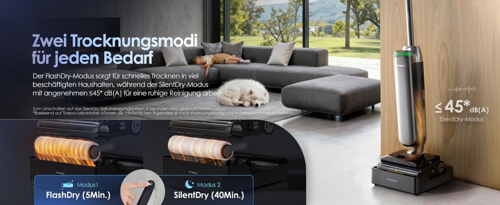 Tineco Floor One S9 Artist Steam Pro, Standstaubsauger, Beutellos, Schwarz, Silber, 0,88 l, 0,75 l, Rechteckig