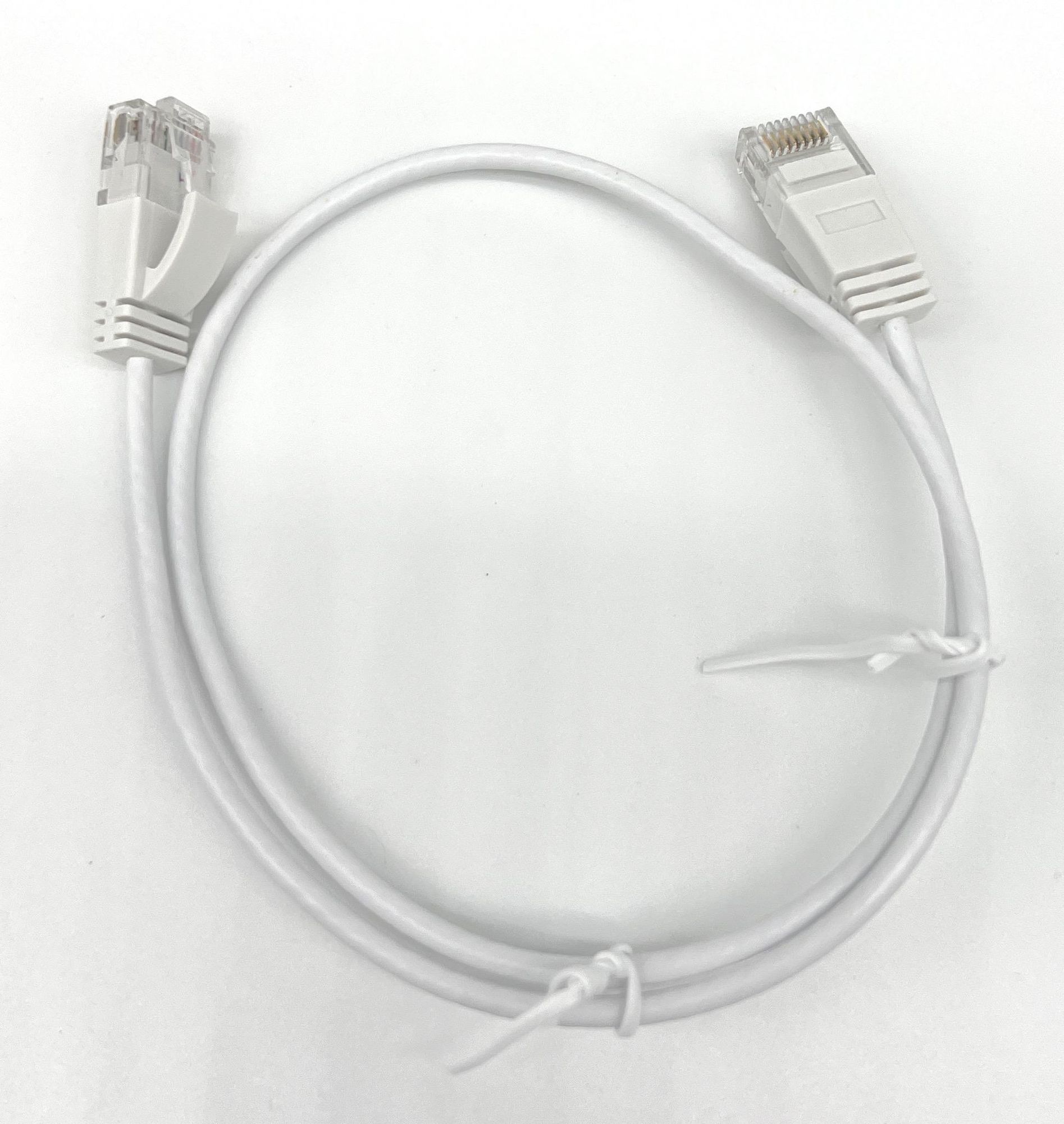 Patchkabel Slim 0,5m CAT6 RJ45 Netzwerkkabel LAN Kabel dünn schmal weiß