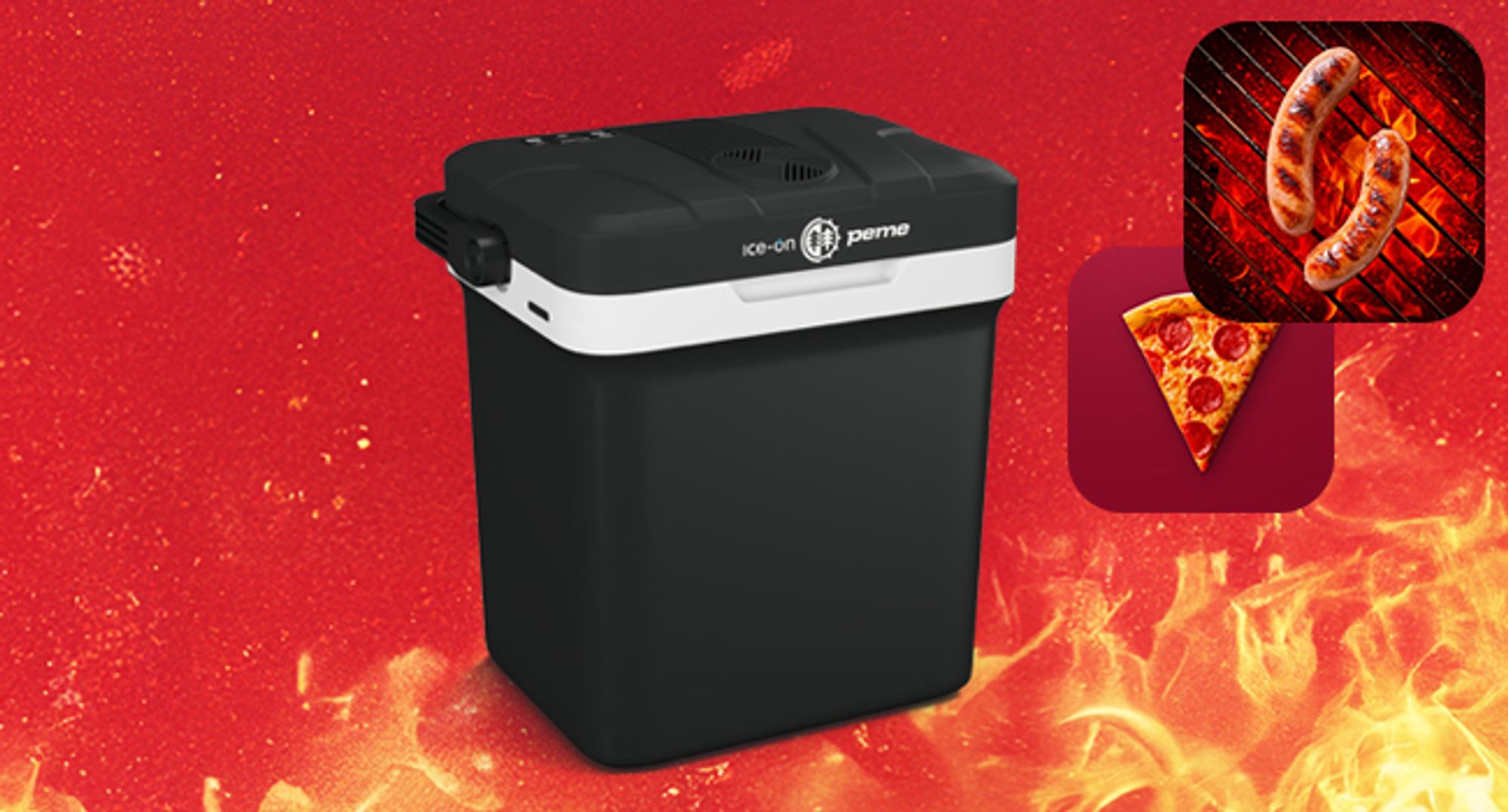 Elektrická chladnička PEME Essential 23 l – termoelektrická chladicí taška do auta, kempingová chladnička, ohřívací box, USB, ECO, přenosná, do osobního auta, mini, černá
